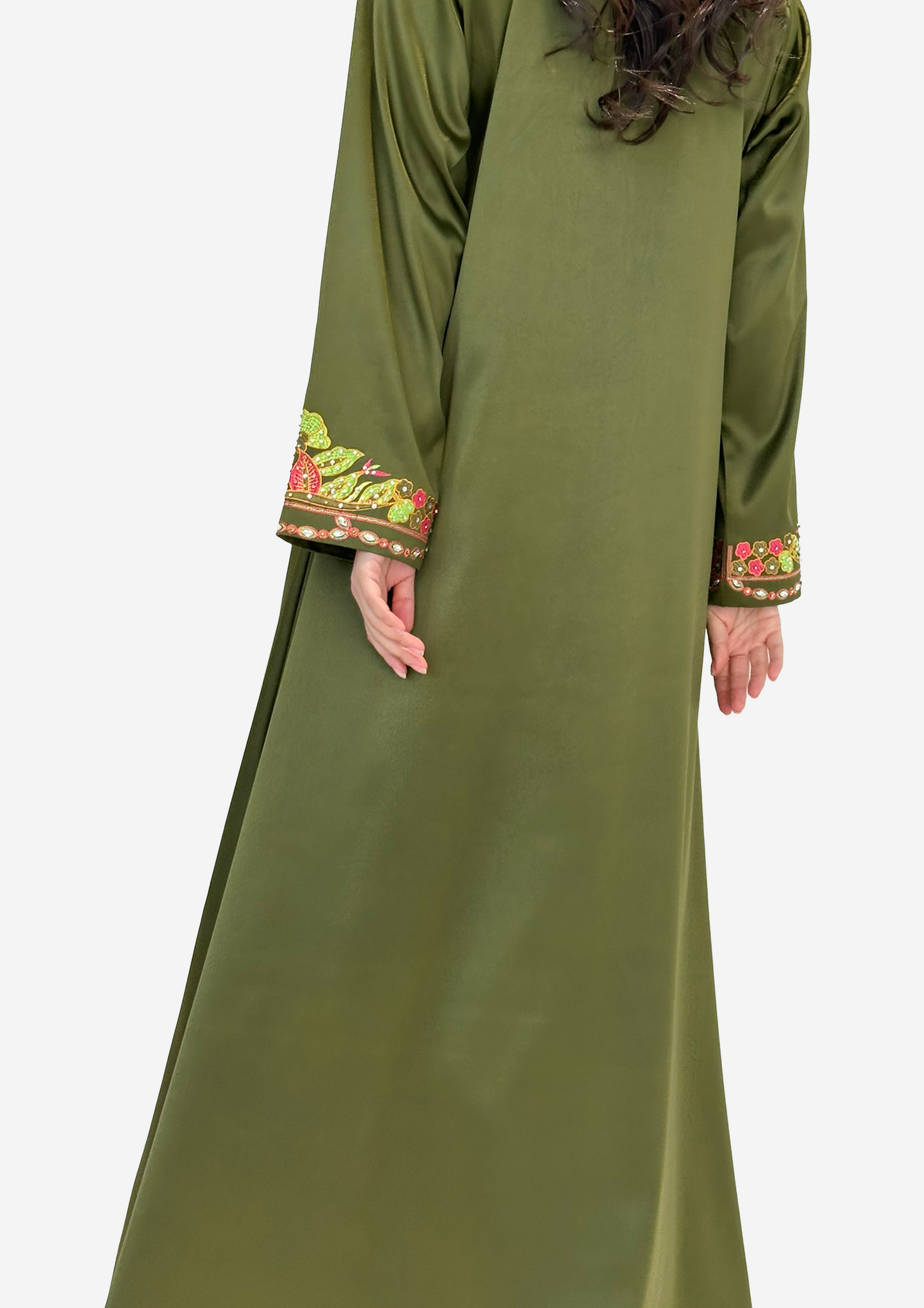 Olive Silk-Satin