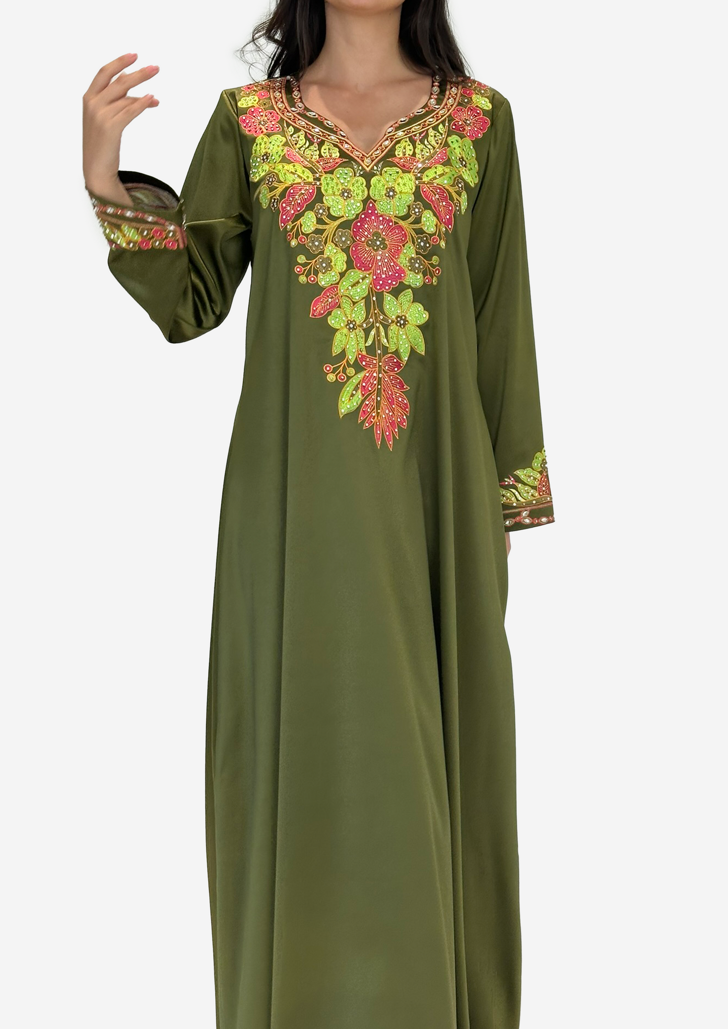 Olive Silk-Satin